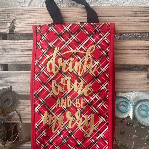 Sale‼️Wine Bottle Bag-Holiday-Holds 2 Bottles - Picture 3 of 8